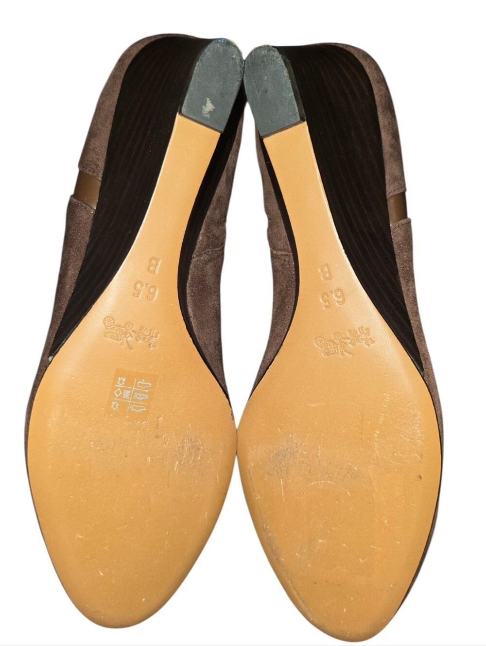 Coach Maya suede wedge booties in mahogany. - Picture 7 of 9